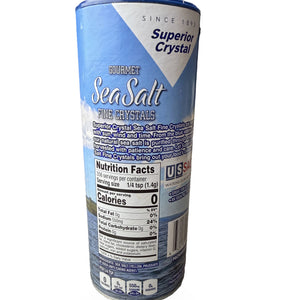 Superior Crystal Gourmet Fine Sea Salt – 17.6 oz