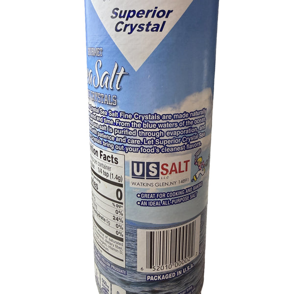 Superior Crystal Gourmet Fine Sea Salt – 17.6 oz