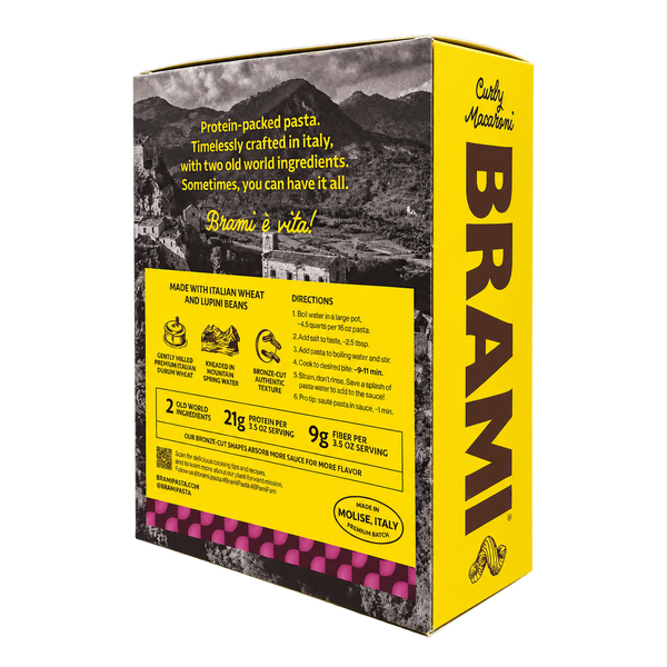 Brami Protein Pasta, Curly Mac, 16 oz