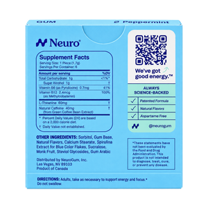 Neuro Gum, Peppermint, 6 pieces