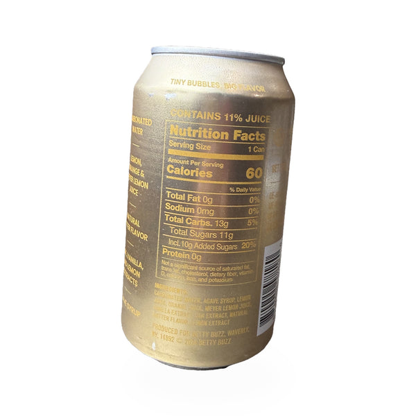 Betty Buzz Oak Smoked Lemonade Sparkling Mocktail – 12 fl oz